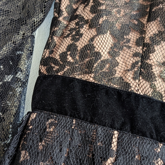 Little Mistress Maternity Allover Cutwork Lace Midi Dress - Picture 8 of 10